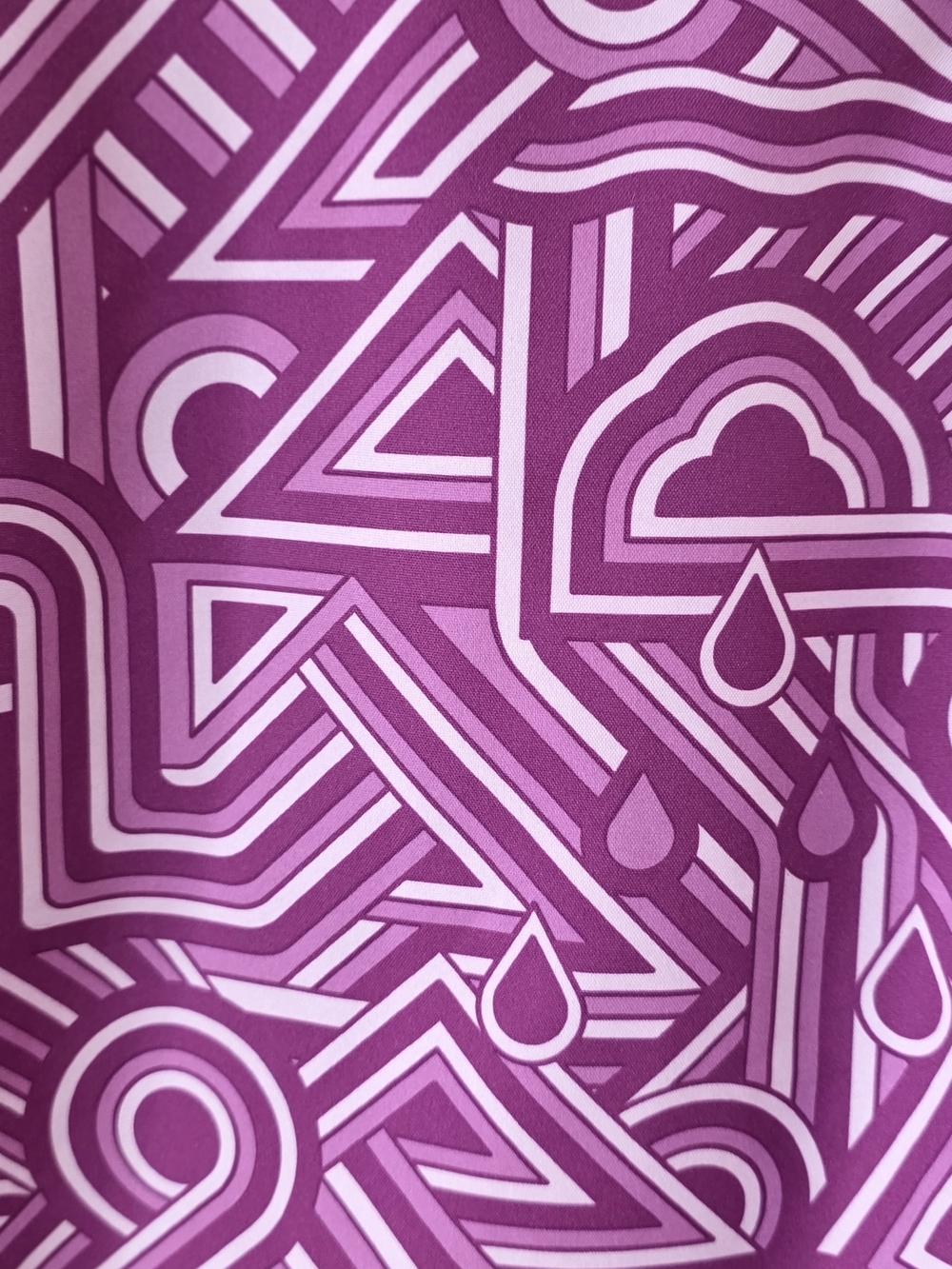 Women's Columbia Purple Geometric Athletic Shorts with Drawstring - Picture 4 of 9